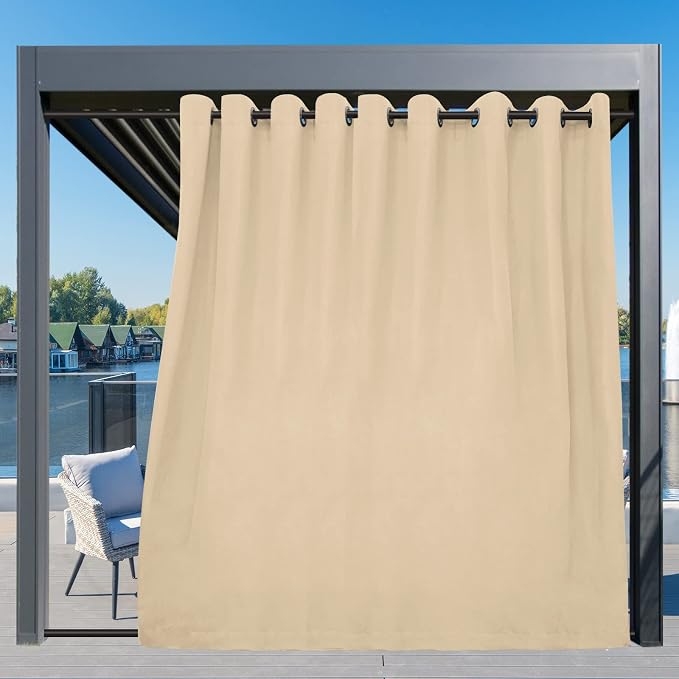 Easy-Going Outdoor Curtains for Patio 1 Panel, 150x84 inch, Weatherproof - Image 3