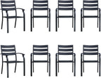 Patio Dining Chairs Set of 8, Metal Patio Furniture Set - Image 9