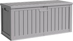 Flamaker 250 Gallon Resin Deck Box, XXL Waterproof Storage Box by Flamaker