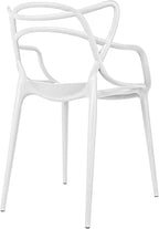2xhome Modern Dining Chair | Stackable Indoor or Outdoor Entangled Side Chair | - Image 7