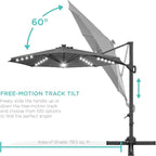 Best Choice Products 10ft Solar LED Cantilever Patio Umbrella, 360-Degree - Image 5