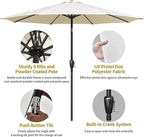 Simple Deluxe 9' Patio Umbrella Outdoor Table Market Yard Umbrella - Image 3