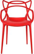 2xhome Modern Dining Chair | Stackable Indoor or Outdoor Entangled Side Chair | by 2xhome