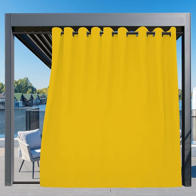 Easy-Going Outdoor Curtains for Patio 1 Panel, 150x96 inch, Weatherproof - Image 3
