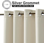 NICETOWN 2 Panels Beige Outdoor Curtains - Image 3