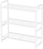 3 Tier Simple Shelf Organizer for Indoor Outdoor, Waterproof Heavy Duty Steel by MWQ