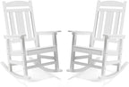 LUE BONA Outdoor Rocking Chairs Set of 4, Weather Resistant HDPS Poly Rocker - Image 8