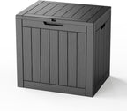 36 Gallon Outdoor Storage Box Waterproof Lockable Resin Deck Box | Small by EASYUP