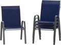 Amopatio Patio Chairs Set of 4, Outdoor Stackable Dining Chairs by Amopatio