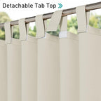 NICETOWN 2 Panels Outdoor Patio Curtainss Waterproof Room Darkening Drapes - Image 2
