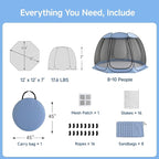 Alvantor Pop Up Screen House Tent, Instant Outdoor Gazebo - Image 8