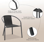 Grezone 4-Piece Rattan Indoor-Outdoor Restaurant Stack Chair Versatile and - Image 5