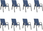 Patio Dining Chairs Set of 8 Outdoor Stackable Dining Chairs by TQKVIPI