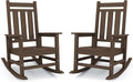 Oversized Outdoor Rocking Chair Set of 2, HDPE Patio Rockers by KINGYES