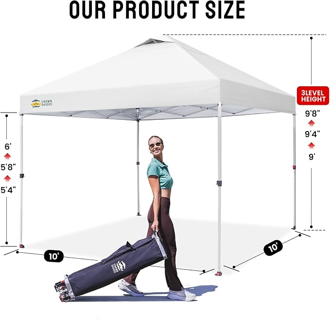 CROWN SHADES 10x10 Pop Up Canopy Tent - Image 6