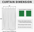 Easy-Going Outdoor Patio Curtains 2 Panels, 54x108 inch, Porch and Pergola - Image 6
