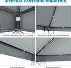 10x10 Gazebo Canopy Replacement Top, 300D High-Density Waterproof Single Layer - Image 5