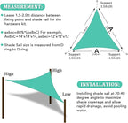 Shade&Beyond Custom Sun Shade Sail 12'x16'x20'TriangleSun Sail Shades Patio UV - Image 6