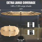 15FT Double-Sided Patio Umbrella - Image 6