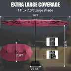 15FT Double-Sided Patio Umbrella - Image 4
