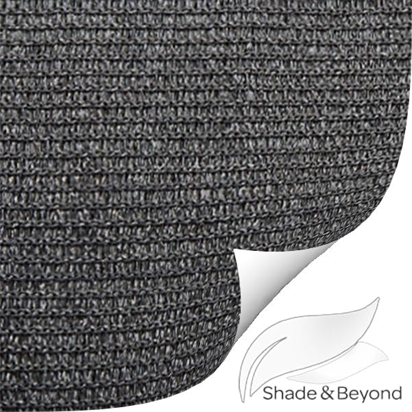 Shade&Beyond Rectangle Sun Shade Sail 20'X20' Permeable Canopy Dark Grey - Image 8