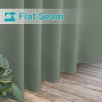 NICETOWN 2 Panels Outdoor Sage Green Curtainss Waterproof - Image 7