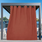 Easy-Going Outdoor Curtains for Patio 1 Panel, 110x84 inch, Terra Red | - Image 3