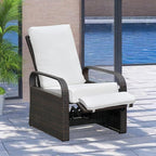 Outdoor Wicker Recliner Chair - Image 8