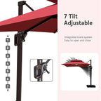 9' X 12' Cantilever Patio Outdoor Umbrella - Image 5