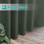 NICETOWN 2 Panels Greyish Green Long Outdoor Curtainss - Image 7