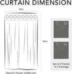 Easy-Going 100% Waterproof Outdoor Curtains 54x96 inch, Dark Grey | Windproof - Image 7