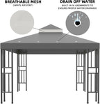 Sumfaller 10x10 FT Gazebo Replacement Canopy Top Cover | Double Tiered Canopy - Image 5