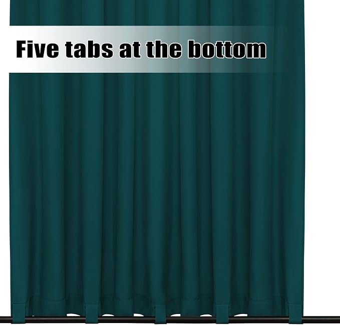 Easy-Going Outdoor Curtains for Patio 1 Panel, 110x96 inch, Teal | Waterproof - Image 4