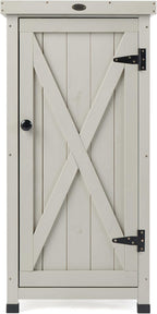 Outdoor Storage Cabinet for Patio, Garden Potting Bench Table - Image 4