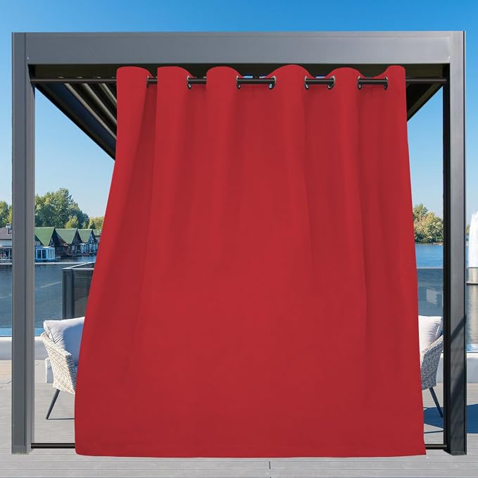 Easy-Going Outdoor Curtains for Patio 1 Panel, 110x120 inch, Weatherproof - Image 3