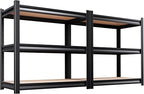 2 Pack Storage Shelves Garage Shelving, Adjustable Garage Shelves, Heavy Duty by KORVENA