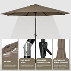 Tempera Patio Market Outdoor Table Umbrella - Image 3