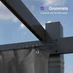 PURPLE LEAF Outdoor Aluminum Pergola 10'x10' - Image 8