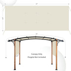 Pergola Shade Cover Replacement, 17 x 6.8 Ft, Adjustable Sliding Design - Image 2