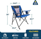 GCI Outdoor Comfort Pro Chair, Heathered Pewter Gray - Image 3