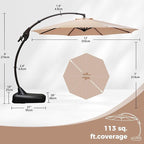 Grand patio 12 FT Round Cantilever Umbrella - Image 2