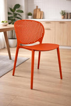 2xhome Set of 3 Patio Dining Chairs | Modern Stackable Outdoor Pool Side Chair - Image 4