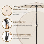 Abba Patio 11FT Lyon Outdoor Patio Umbrella Outdoor Table Umbrella - Image 2