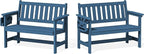 SERWALL HDPE Outdoor Bench, Weatherproof Porch Bench, 2 Pack, Suitable by SERWALL