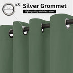 Easy-Going Outdoor Curtains for Patio 1 Panel, 54x96 inch, Sage Green | - Image 2
