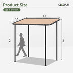 Aoxun 8x5 Lean-to Gazebo, Sloped Roof Pergola Porch Canopy Awning - Image 4