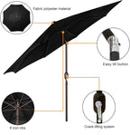 9' Outdoor Patio Umbrella, Outdoor Table Umbrella, Yard Umbrella, Market - Image 2