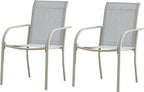 Outdoor Dining Chairs Set of 2, Stackable Patio Chairs - Image 7