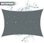 Neween Shade Sails, Waterproof Sun Shade Sail Rectangle UV Block Canopy Sun - Image 2