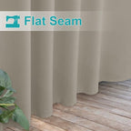 NICETOWN 2 Panels Natural Outdoor Patio Curtainss Waterproof, Detachable Sticky - Image 7
